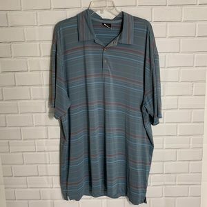 Nike Golf Fit Dry Gray Blue Red Pool Shirt 👕